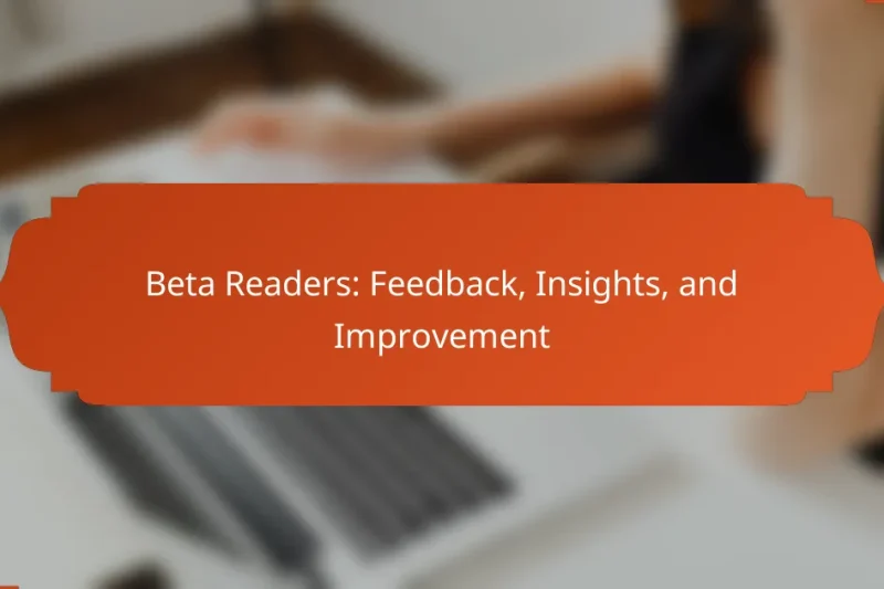 Beta Readers: Feedback, Insights, and Improvement
