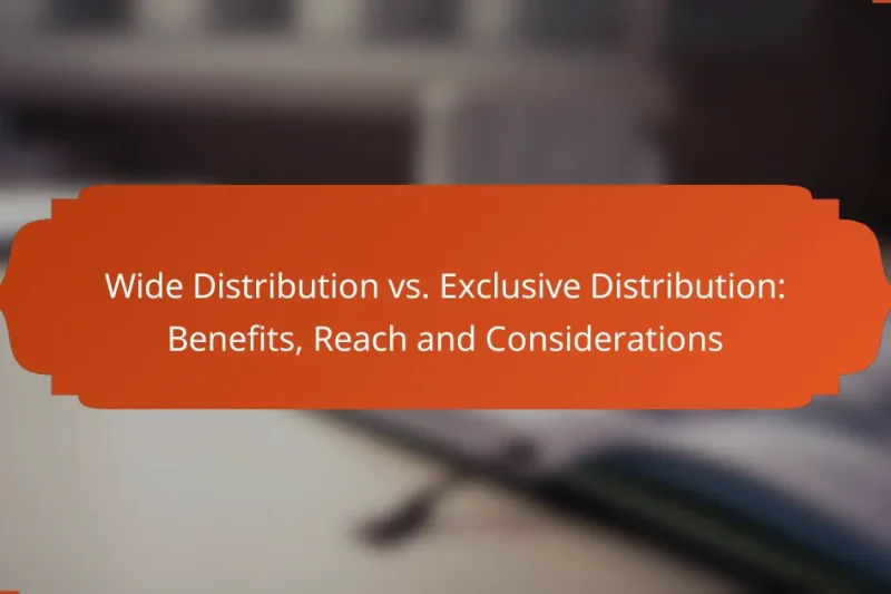 Wide Distribution vs. Exclusive Distribution: Benefits, Reach and Considerations
