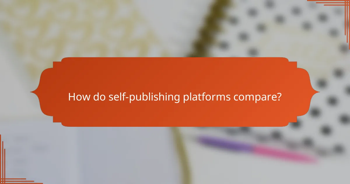 How do self-publishing platforms compare?