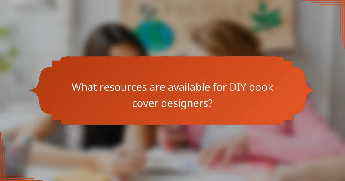What resources are available for DIY book cover designers?
